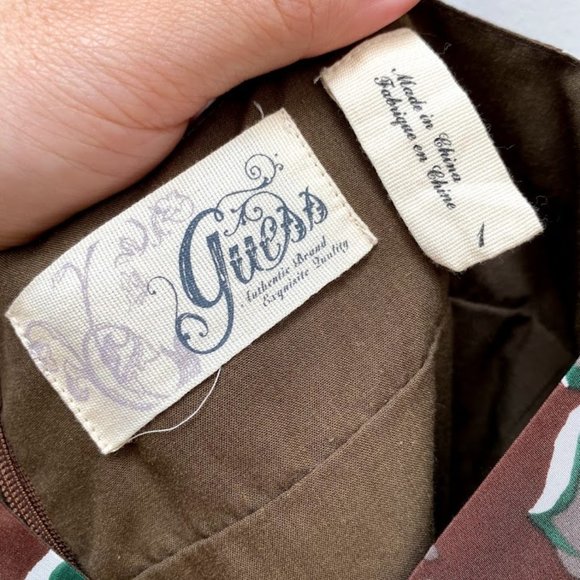 Guess Silk Floral Garden Dress - Size Small - Picture 6 of 6